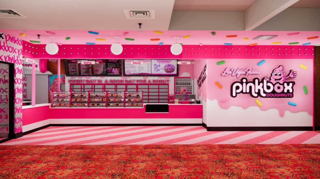 Come join us on July 29, 2023 for Pinkbox Doughnuts' Grand Opening at Edgewater Casino in Laughlin, NV by the Arizona border! If you're looking for the best donuts in the world, we're just a short drive from Bullhead City, Mohave City, Kingman and Lake Havasu AZ!