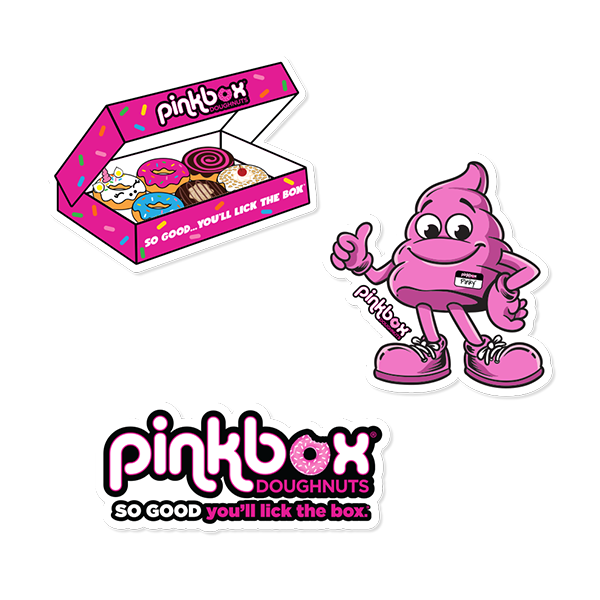 Show Your Pinkbox Doughnuts Pride with Our Stickers!
