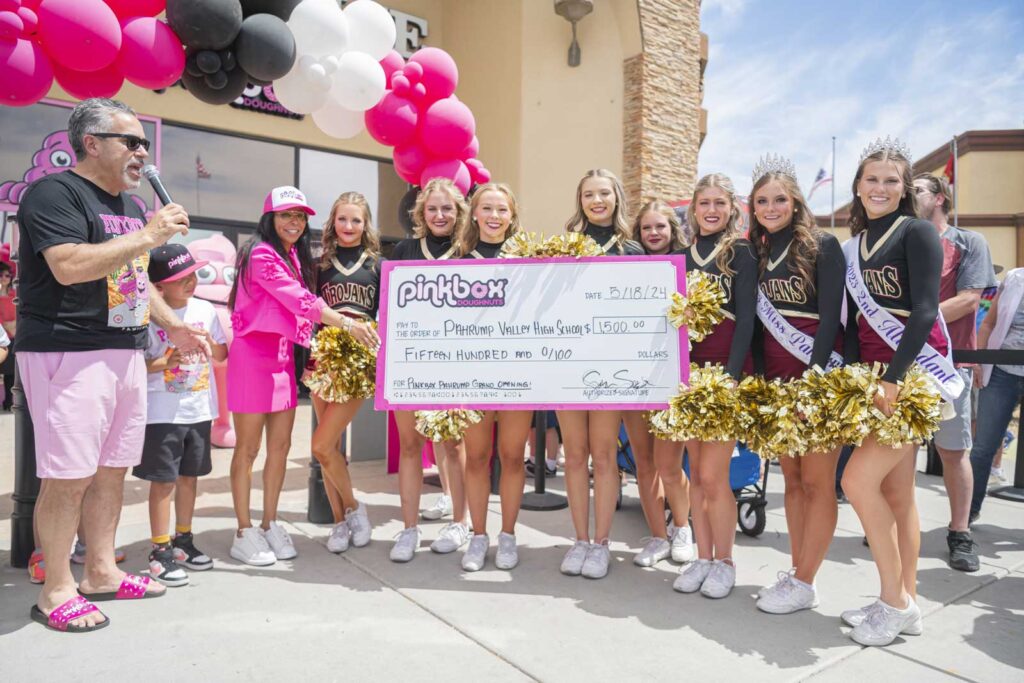 Pinkbox Doughnuts grand opening celebration in Pahrump, NV