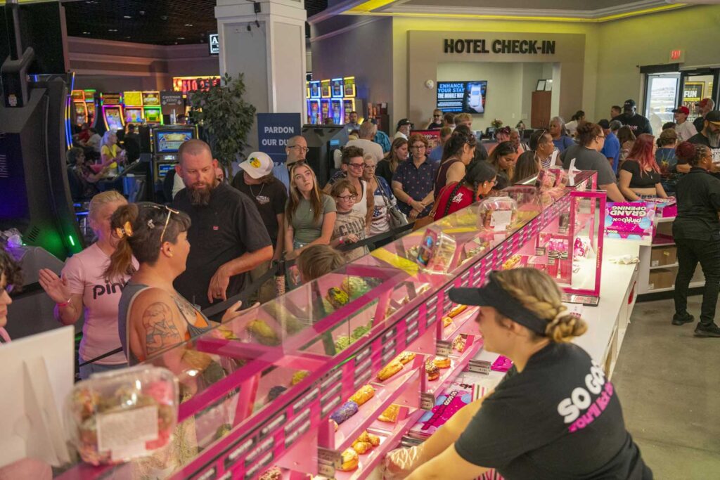 Pinkbox Doughnuts grand opening celebration in Pahrump, NV