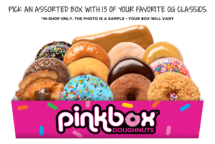 Pinkbox Doughnuts, the Classic Thirteen