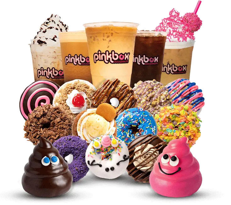 Pinkbox doughnuts and drinks